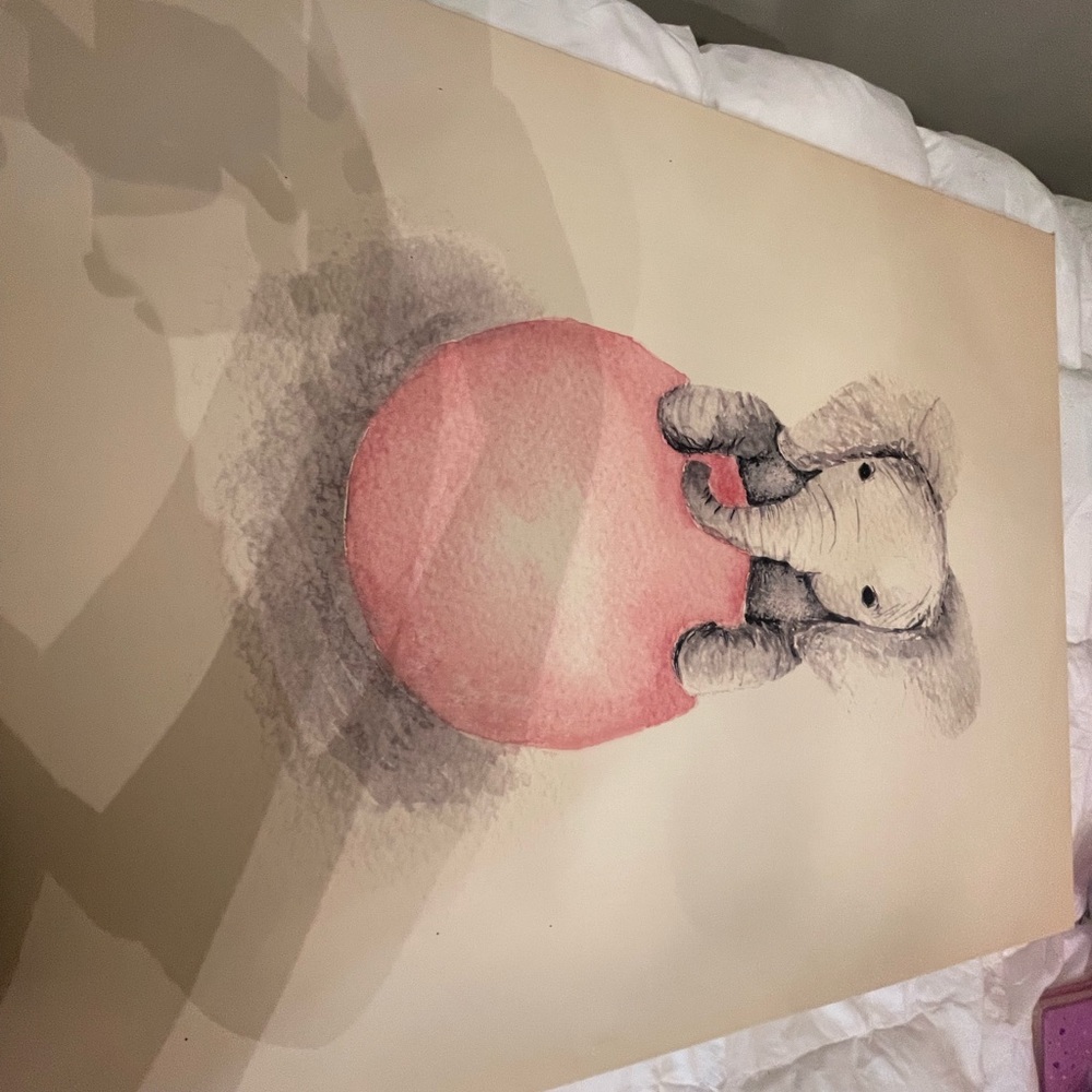 cute elephant wall art